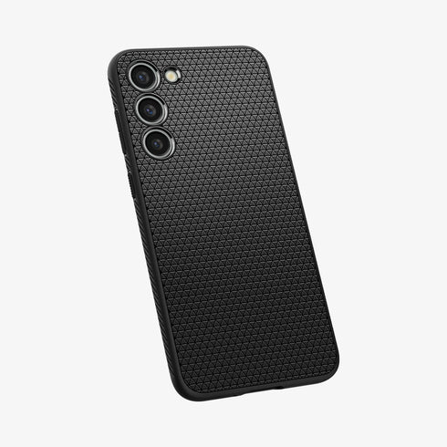 ACS05614 - Galaxy S23 Ultra Case Liquid Air in matte black showing the back